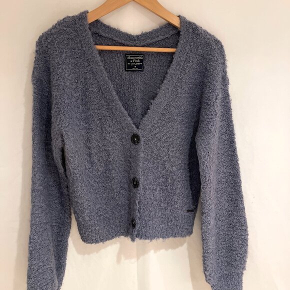 Abercrombie & Fitch Sweaters - ABERCROMBIE & FITCH BOUCLE BUTTON CARDIGAN SZ MEDIUM